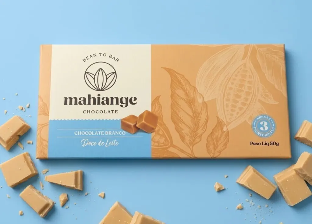 Barra de chocolate branco Mahiange Doce de Leite